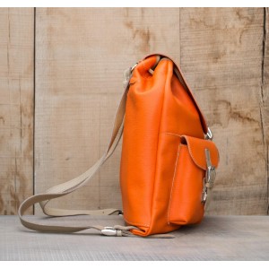 SAC A DOS CUIR ORANGE | Mont-Blanc